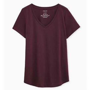 Torrid Girlfriend Tee - Signature Jersey Burgundy